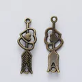 Antique bronze zinc alloy bow and arrow heart pendant charm for DIY jewelry making - Antique Bronze