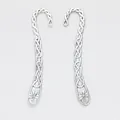 Vintage silver zinc alloy bookmarks with Celtic knot and shamrock clover design patterns - Antique Silver