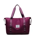 Lila wasserfeste Nylon-Reisetasche für Fitness mit separatem Schuhfach für Damen - Traubenviolett