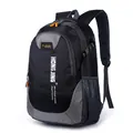 Large capacity sports backpack in black and grey with breathable mesh shoulder straps - Black