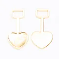 Golden heart shovel charms with LOVE engraving for DIY jewelry making accessories - Gold