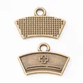 Vintage bronze nurse cap metal charms for DIY jewelry making and keychain pendants - Antique Bronze