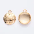 Pendentifs mappemonde dorés en alliage de zinc vintage avec relief pour création bijoux - Or KC