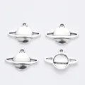 Retro zinc alloy Saturn planet pendants for DIY jewelry making in antique silver finish - Antique Silver