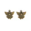 Vintage Schutzengel Anhänger aus Zinklegierung mit Gravur Angels Watching over me - Antikbronze