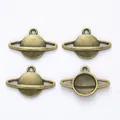 Antique bronze planet charms made of zinc alloy for DIY jewelry making kits - Antique Bronze