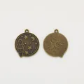 Vintage bronzen raket en sterren legering hanger voor DIY sieraden maken - Antiek Brons
