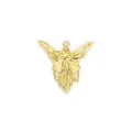 Golden vintage angel wings pendant charm in polished zinc alloy for DIY jewelry crafting - Gold