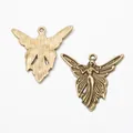 Vintage bronze fairy charms in zinc alloy with double-sided relief for DIY jewelry making - Antique Bronze