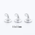 Three pieces of 11x11mm antique silver alloy mini witch hat pendants for DIY jewelry making - Antique Silver