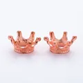 Detail of rose gold vintage crown charms for DIY jewelry making and bracelet beads - One Size / Rose Gold