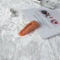 Pinza para el pelo naranja de suave piel sintética de conejo con clip BB metálico - Naranja