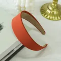 Cerchietto largo imbottito in tessuto arancione con fodera interna antiscivolo - Rosso Arancio