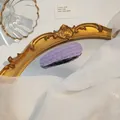 Schattige paarse pluche haarclip met zachte pluizige textuur voor de herfst en winter - druppel / Paarse Waterdruppel