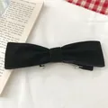 Elegante fermaglio per capelli in velluto nero vintage con molletta in metallo - Stile Molletta a Molla Banana Grande Nero