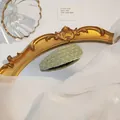Pastel green knitted wave-texture hair clip with a vintage French aesthetic - Waterdrop Dark Green