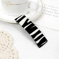 Chic zebra pattern hair clip accessory with black and white fabric texture finish - Zebra Black Clip
