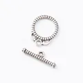 Fermoir à bascule en alliage de zinc argent antique pour bracelets DIY et bijoux vintage - Argent antique