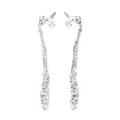 Two-piece set of vintage silver hummingbird bookmarks with floral relief patterns - Antique Silver