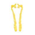 Pair of vintage gold alloy flower and bird charms for DIY jewelry and bookmarks - Gold