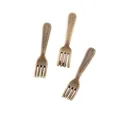 Detail view of vintage bronze-style fork charms for DIY jewelry and crafts - Antique Bronze Fork