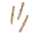 Close-up of three antique bronze zinc alloy knife charms for DIY jewelry making - Antique Bronze Knife