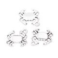 Retro zinc alloy crab charms for DIY jewelry making in antique silver finish - Antique Silver