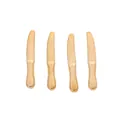 Detailed view of four vintage-style gold zinc alloy cutlery pendants for DIY jewelry - KC Gold Knife