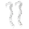 Antique silver dragon bookmarks with Celtic knot patterns in vintage zinc alloy design - Antique Silver