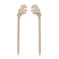 Vintage bronze phoenix hair sticks with intricate scale carvings in traditional style - Antique Bronze