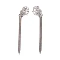 Retro zinc alloy phoenix hairpins with antique silver finish and scale texture - Antique Silver
