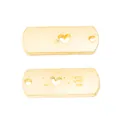 Set of gold LOVE heart charms and rectangular alloy pendants for DIY jewelry making - Gold