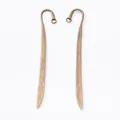 Set mit zwei Vintage-Lesezeichenhaken aus Bronze-Zinklegierung mit Öse für DIY-Schmuck - Antikbronze