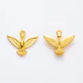 Golden flying bird eagle pendants in vintage zinc alloy for DIY jewelry crafting - Gold