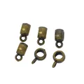 Set van 6 vintage bronzen zinklegering hangerhouders voor DIY Europese armbanden maken - Antiek Brons