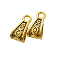 Retro gold zinc alloy bail clasp with swirl pattern for DIY jewelry making sets - Antique Gold