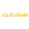 Set of four vintage gold book-shaped alloy charms for DIY jewelry making accessories - Gold