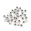 30pcs 4mm vintage zinc alloy spacer beads with smooth finish for DIY jewelry making - 4mm / Antique Silver