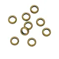 Nine vintage bronze zinc alloy 7mm small hole beads for DIY jewelry making - 7*7 / Antique Bronze