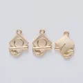 Three gold vintage graduation cap charms with rings for DIY jewelry making accessories - KC Gold