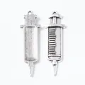 Retro silver alloy syringe charms with detailed scales for DIY jewelry making - Antique Silver