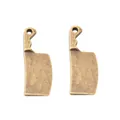 Pair of vintage bronze cleaver knife alloy charms for DIY jewelry and crafts - Antique Bronze