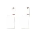 Pair of vintage silver alloy meat cleaver pendants for DIY jewelry and earrings - Antique Silver