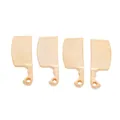 Set of four gold-plated mini cleaver knife pendants for DIY jewelry making accessories - KC Gold