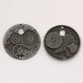 Steampunk tandwiel klok bedeltjes in vintage zilver voor DIY sieraden en hobby - Antiek tin