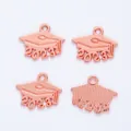 Colgantes de birrete 2023 de oro rosa para joyería DIY con detalle de anillo superior - Rosa oro