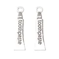 Colgantes de tubo de pasta de dientes vintage de aleación de plata para joyería DIY - Plata antigua