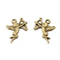 Vintage Bronze Cupid Engel Anhänger mit Flügeln und Bogen für DIY-Schmuck - Antikbronze