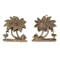 Vintage Bronze Palm- und Flamingo-Anhänger mit Relief für DIY-Schmuckherstellung - 51*43 / Antikbronze