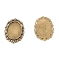 Antike Bronze 13x18mm ovale Legierungs-Anhänger für DIY-Schmuck mit Sonnenstrahl-Textur - Antikbronze
